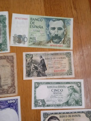 Lotto di Banconote Antiche Spagna Peseta