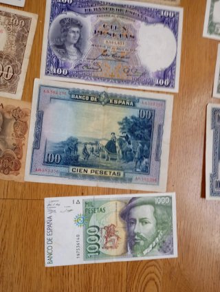 Lotto di Banconote Antiche Spagna Peseta