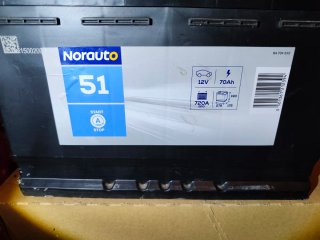 Batería Norauto 12V 70Ah 720A star stop