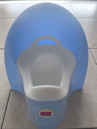 Orinal bebé azul y blanco