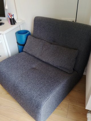 Sillón Gris de Tela