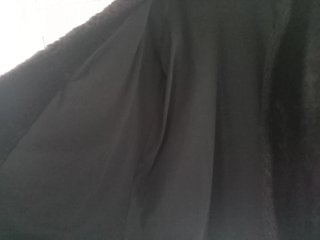 Abrigo negro pelo sintético