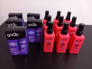 9x Spray got2b Curlz  5x polvos poder full