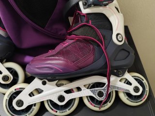 Patines Oxelo morado y rosa talla 36