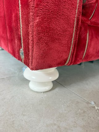 Sofá 3 y 2 Plazas Tela terciopelo ( beige y rojo)