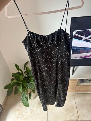 Vestido Zara lunares negro y blanco
