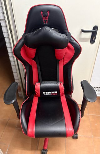 Silla Gamer Stinger Negra y Roja