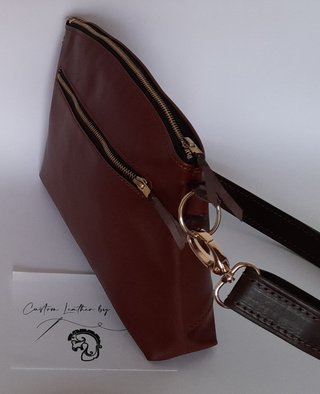 Bolso de Cuero Artesanal Marrón rojizo