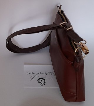 Bolso de Cuero Artesanal Marrón rojizo