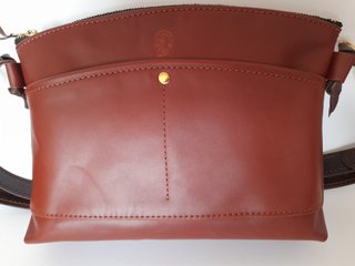 Bolso de Cuero Artesanal Marrón rojizo