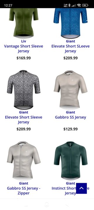 MAILLOT GIANT ELEVATE MANGA CORTA