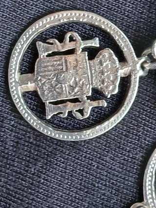 Bracciale Alfonsina in Argento con 9 Monete