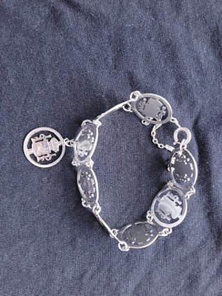 Bracciale Alfonsina in Argento con 9 Monete