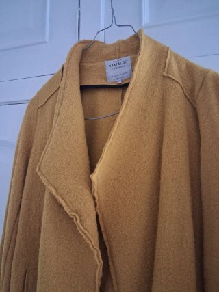 Chaquetón Zara Amarillo Talla M