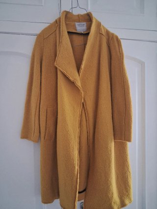 Chaquetón Zara Amarillo Talla M