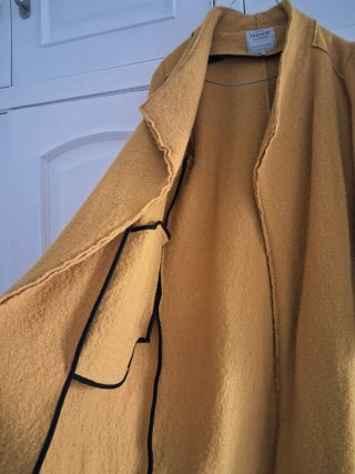 Chaquetón Zara Amarillo Talla M
