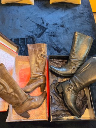 Botas altas  marrones y negras