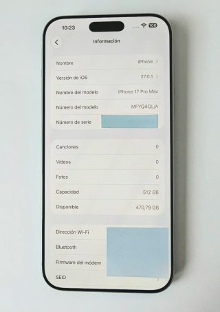 iPhone 17 Pro Max 512GB Plata