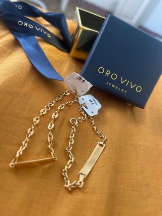 2 Pulseras de Oro Vivo para Niños
