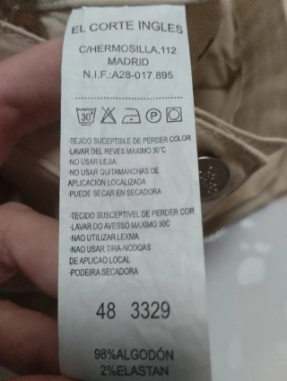 Pantalón Pirata Beige