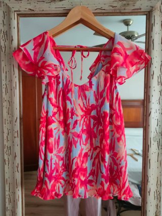 Blusa Flores Fucsia Vero Moda Talla M. Nueva