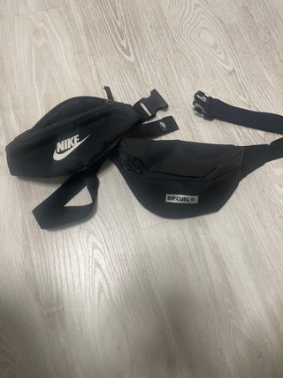 Pack 2 Riñoneras Nike y Rip Curl Negras