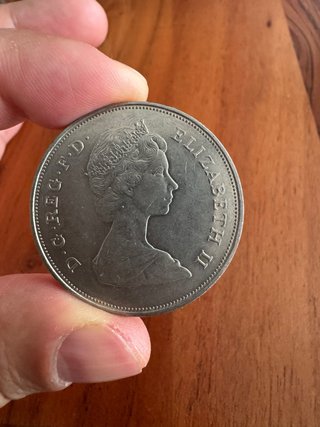 Lote 2 monedas Reino Unido 25 peniques 1972 y 1981