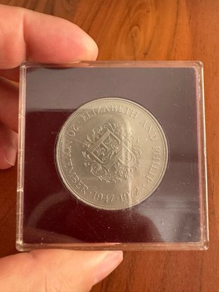 Lote 2 monedas Reino Unido 25 peniques 1972 y 1981