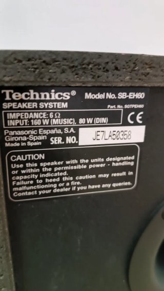 Altavoces Technics SB-EH60 3 Vías