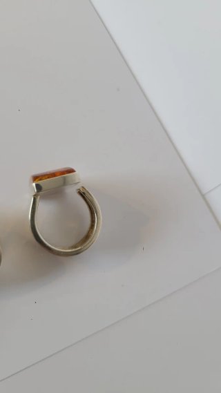 Anillos Plata y Ámbar Ajustables