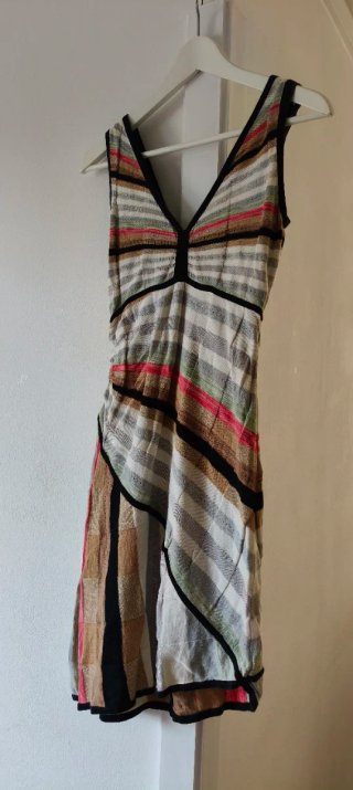 Vestido desigual multicolor talla única