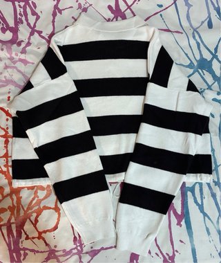 Jersey BERSHKA Rayas Blanco y Negro
