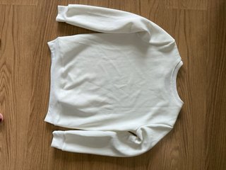 Sudadera Blanca Estampado Ciervo Talla M