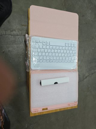 Funda iPad 10.ª Gen 10.9 Rosa + teclado y cable