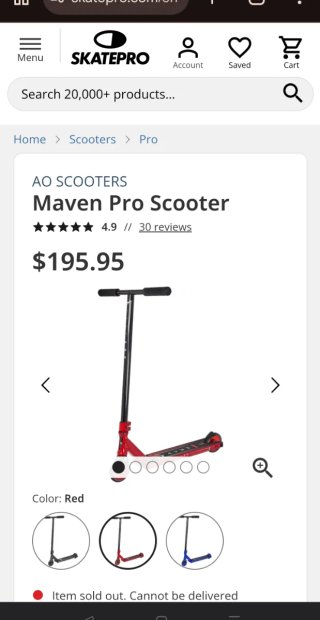 Patinete Freestyle MAVEN Scooter Profesional Salto