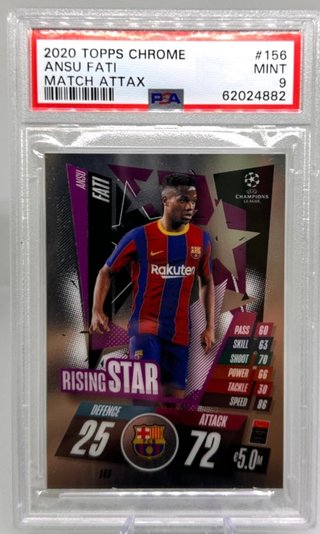 Ansu Fati PSA 9 Topps Chrome FC Barcelona