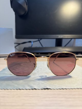 Gafas Ray-Ban Octagonales Doradas Marrón