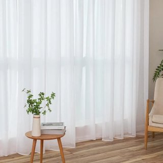 4 Cortinas Visillo Tipo Lino fino transp. 225x140