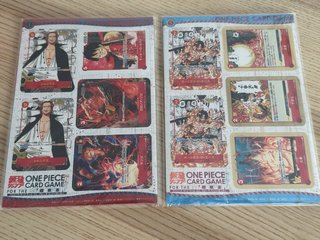 Sets Cartas One Piece mini mangas Shanks y Ace