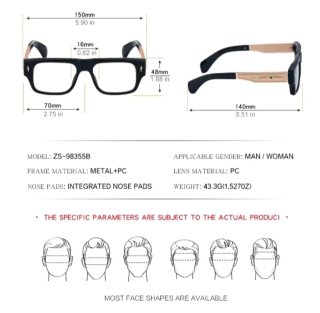 Gafas retro graduadas personalizadas