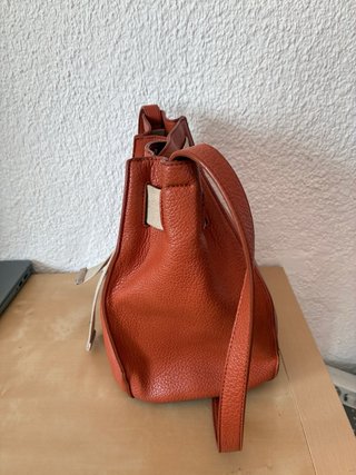 Bolso Adolfo Domínguez Piel Color Teja