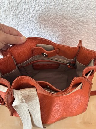 Bolso Adolfo Domínguez Piel Color Teja