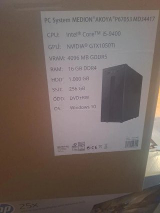 PC Gaming Medion i5-9400 GTX 1050 Ti 16GB RAM