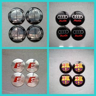 4 Pegatinas 56mm tapabuje centro rueda AMG Audi
