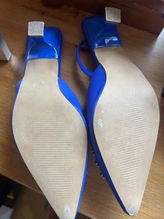 Zapatos de Salón Azules con Pedrería