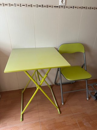 Mesa y Silla Plegable Cocina/Exterior