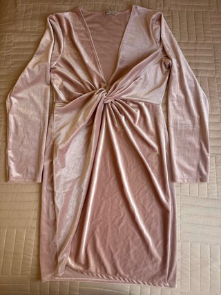 Vestido Terciopelo Rosa Nochevieja
