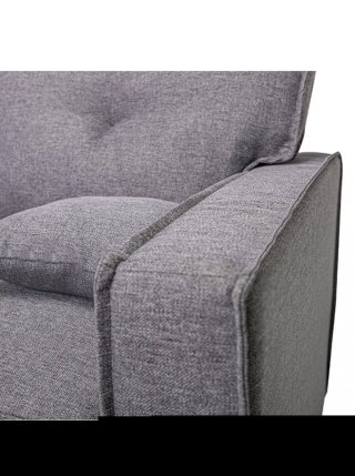 Sofá cama gris de tela