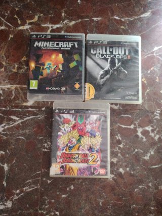 Pack 3 Juegos PS3: Minecraft, Call of Duty, Dragon