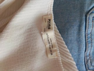 Top tirantes Pull&Bear blanco ralla xs